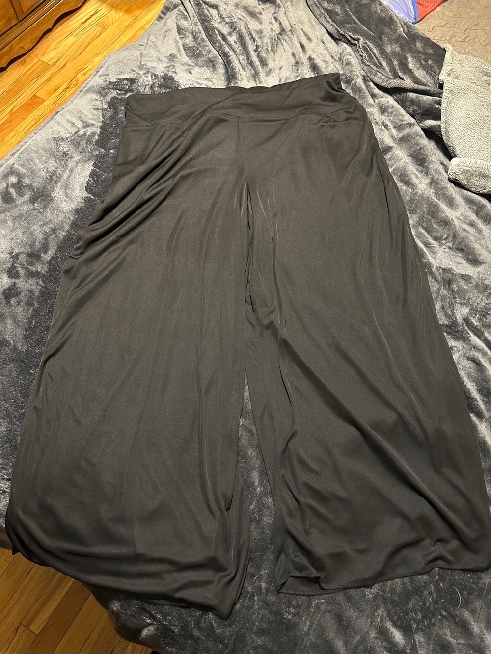 Dress Barn Flowy Wide-Leg Black Palazzo Pants 2x